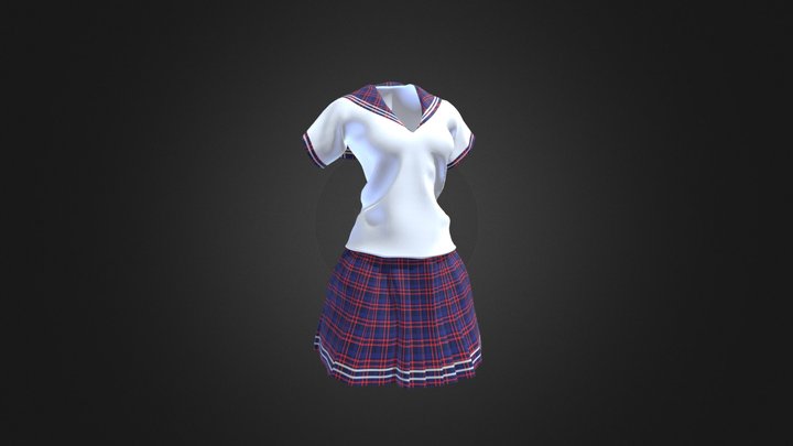 Student JK Cloth / Skirt 3D Model