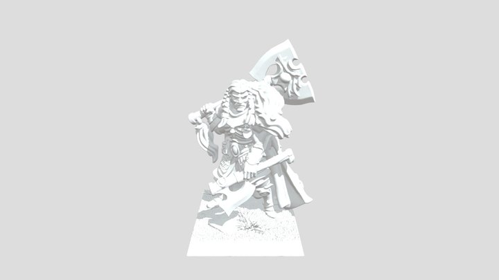 Warrior of the Axe 3D Model