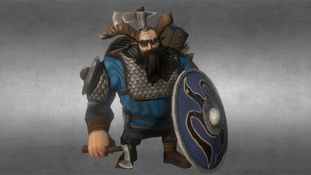 Giant Viking Guardian 3D Model