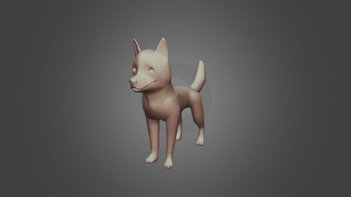 Husky Pup Sketchfab 3D Model