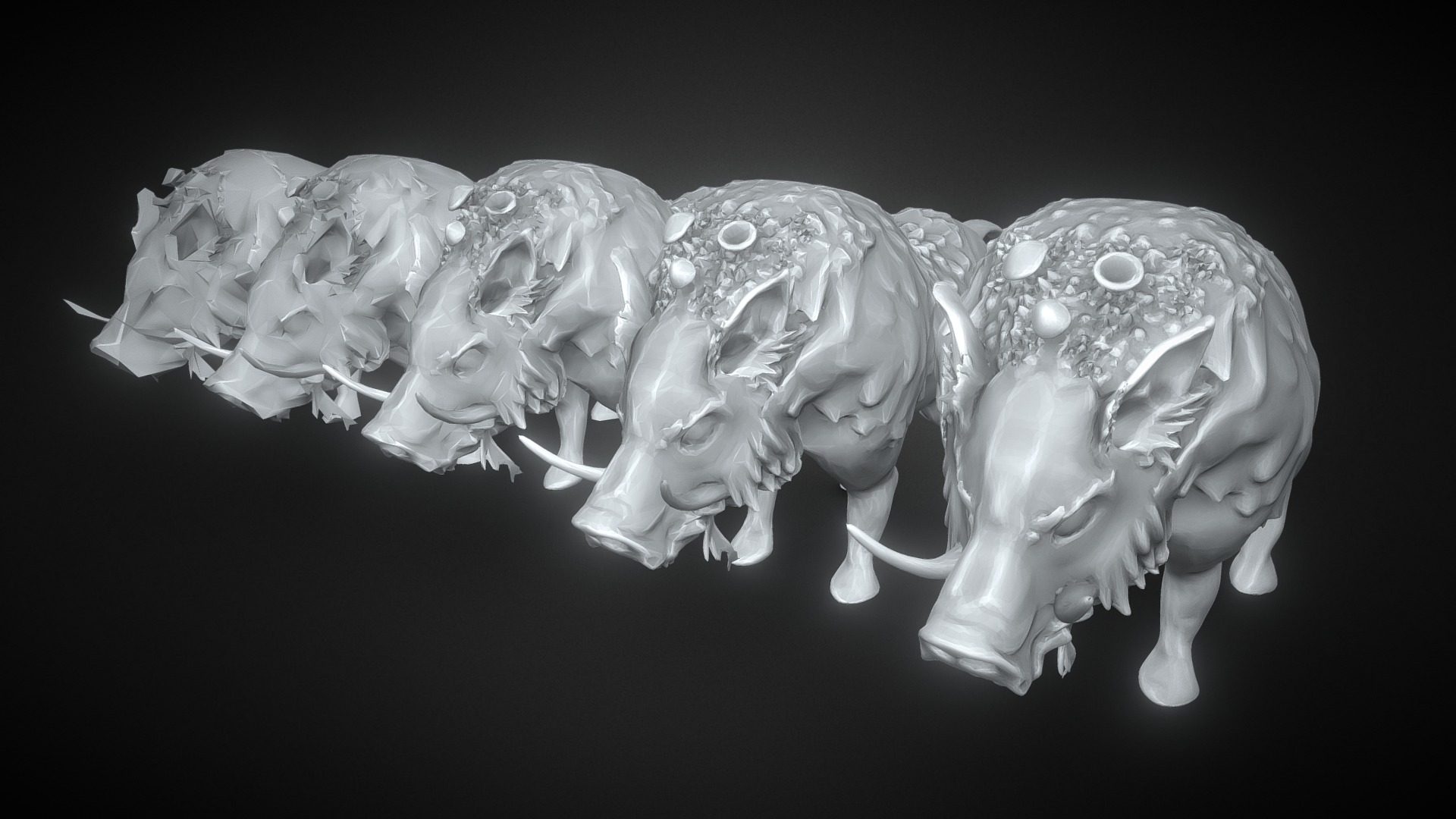 3D model Boar Lods - This is a 3D model of the Boar Lods. The 3D model is about a group of brain structures.