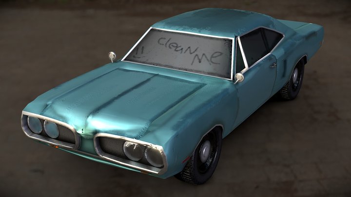 Dodge Coronet - Barn find 3D Model