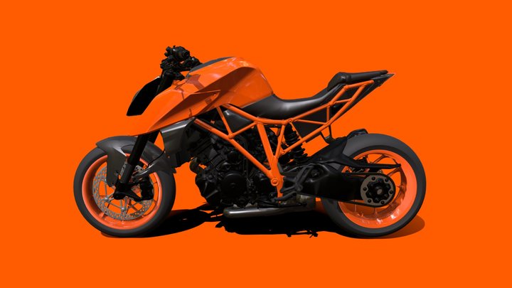 2022 KTM Duke 390 3D Model 3D Model