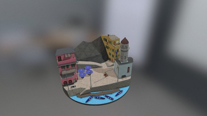 1DAE18 - Elias De Herdt- City Scene Cinque Terre 3D Model