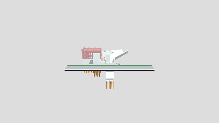旧島崎排水機場 3D Model