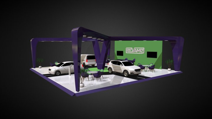 Revamp Booth Design Mockup 3D Model