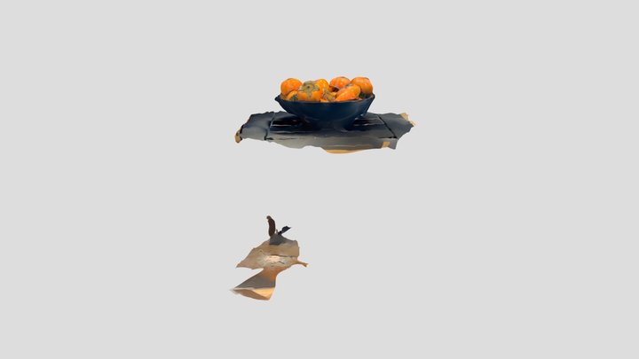 Bowl of Fuyu Persimmons 3D Model