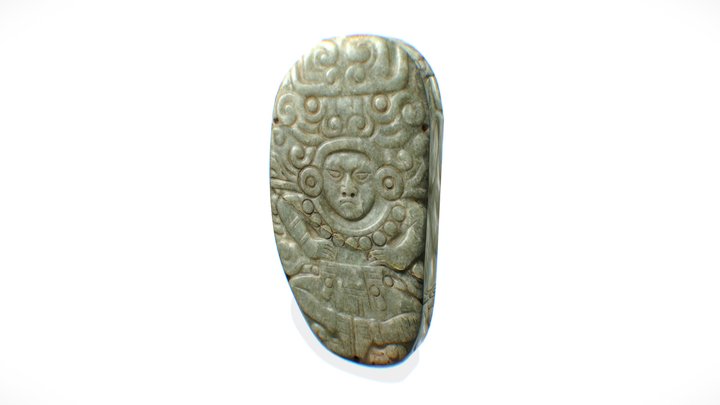 Jade Plaque Stone - Mayan Culture 3D Model