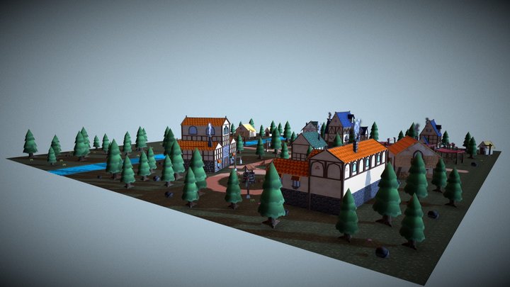 Modular Environment Fantasy medieval 3D Model