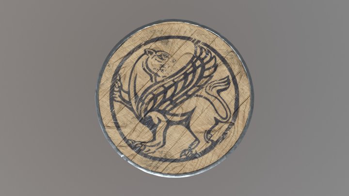Wooden Shield 3D Model
