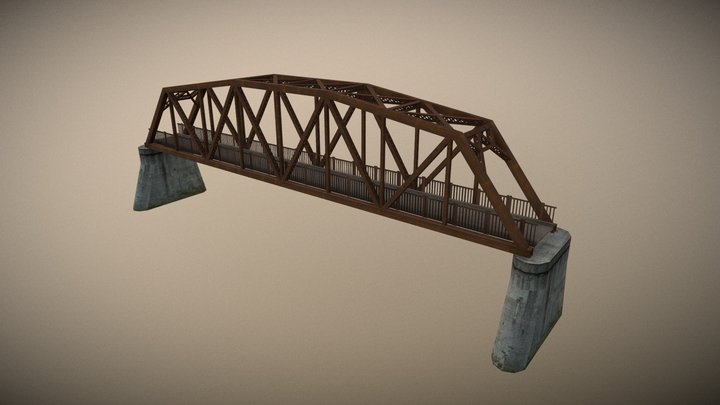 Truss-Bridge-Section 3D Model