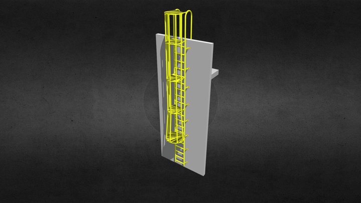 Escada Vertical para Academia de Luxo 3D Model