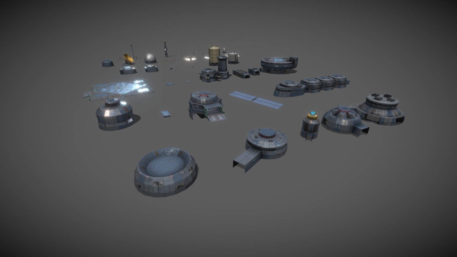 Modular Mars Base Kitbash - Buy Royalty Free 3D Model By ShaunTWilliams ...