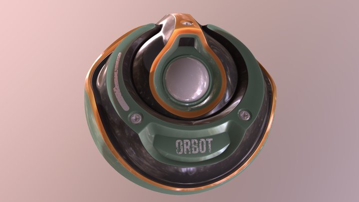 Gizmo Orbot Textured 3D Model