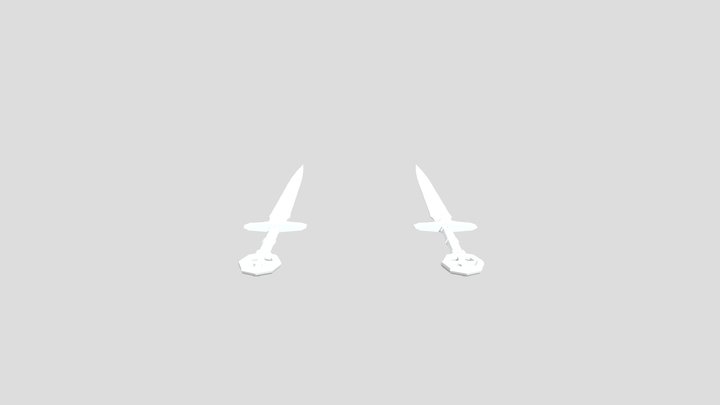 Low poly Dagger 3D Model