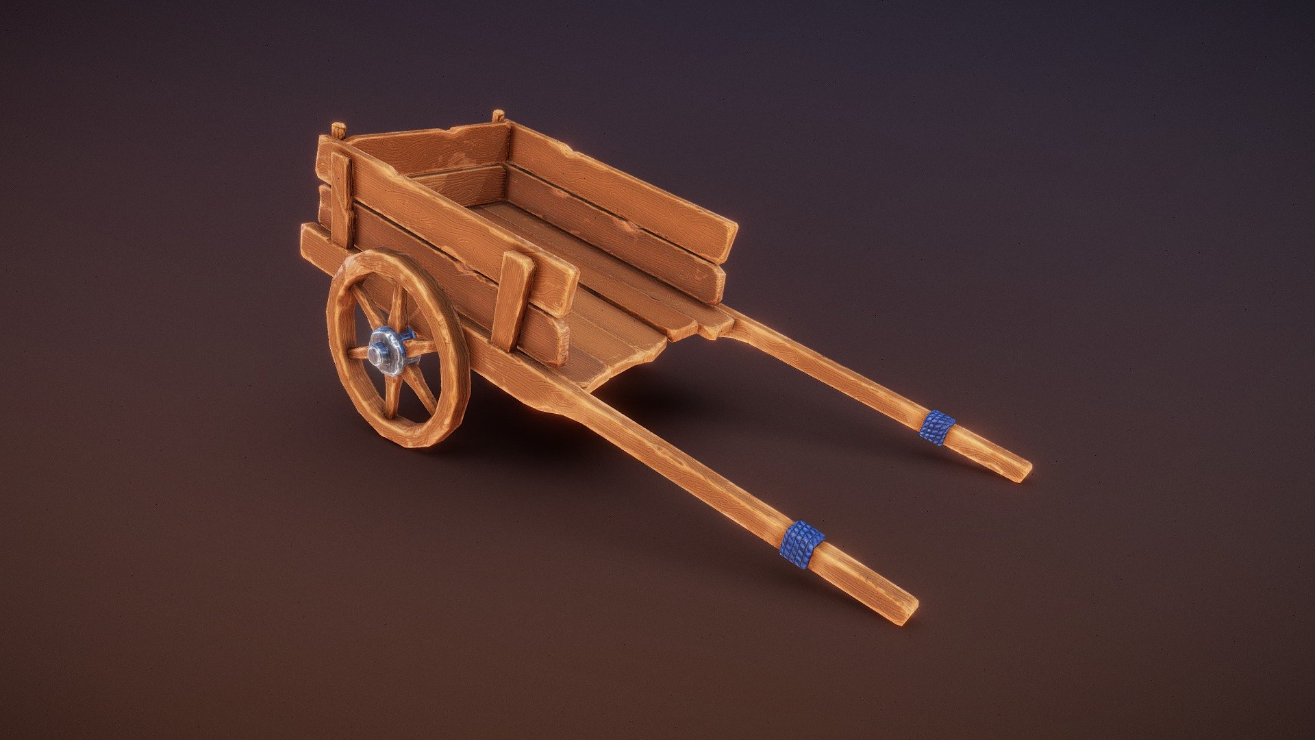 Wooden Hand Cart 3D model by Jordan Neff (joodoo) [1a9d948] Sketchfab