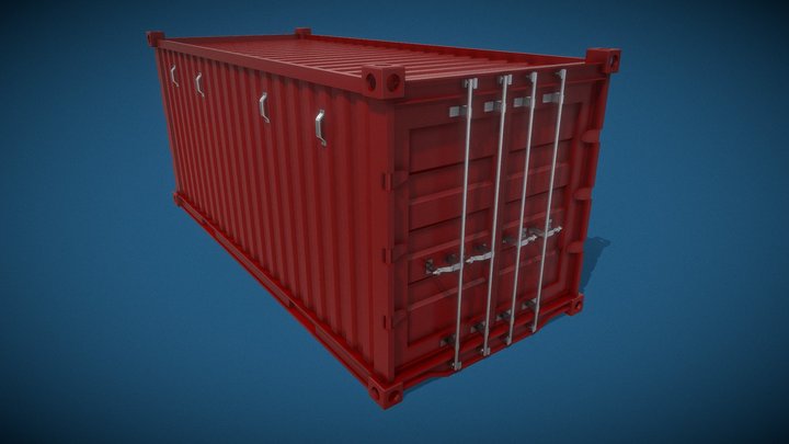 Cargo Container Short 3D Model