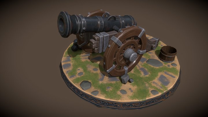 [Student Work] Stylized Artillery Cannon 3D Model
