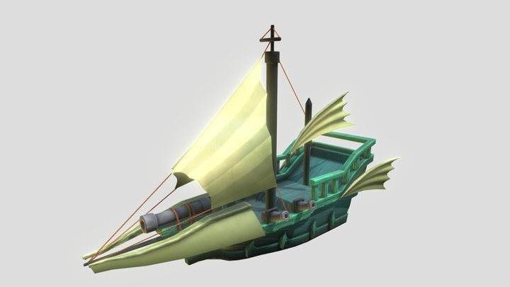 Stylized Ship 2 3D Model