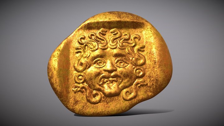 gold coin of Abydos 3D Model