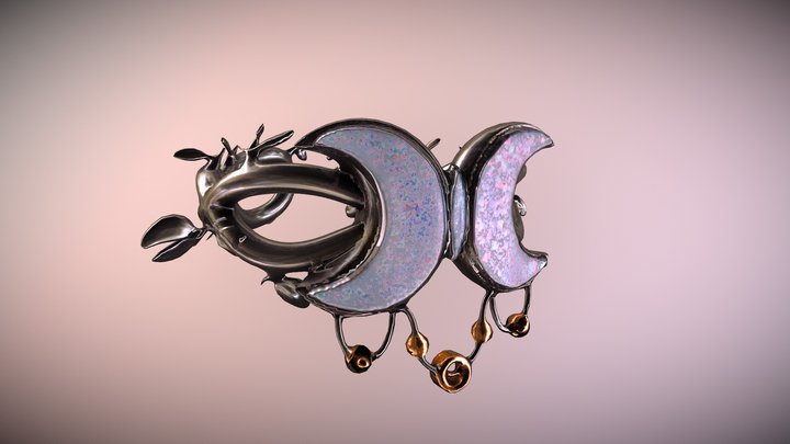 Elfic Crown (Opal Moon) 3D Model