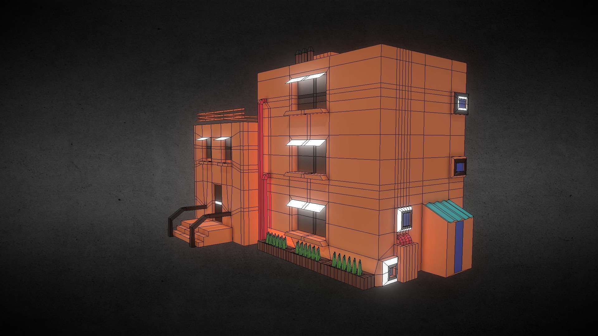 Low poly Building 2.8 Free 3D model by akibnur157 (@akibnur157) [1aa266f]