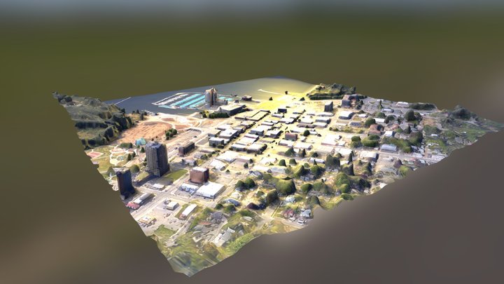 Downtown Coeur d'Alene Idaho 3D Model