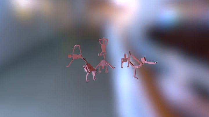 Yoga everywhere(6 poses) 3D Model