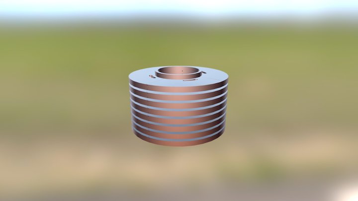 Discs of the Tesla turbine with PT - patent 3D Model