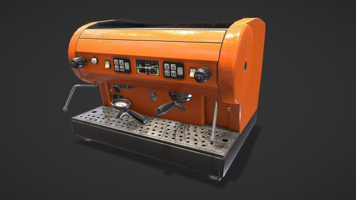 Used Espresso Machine 3D Model
