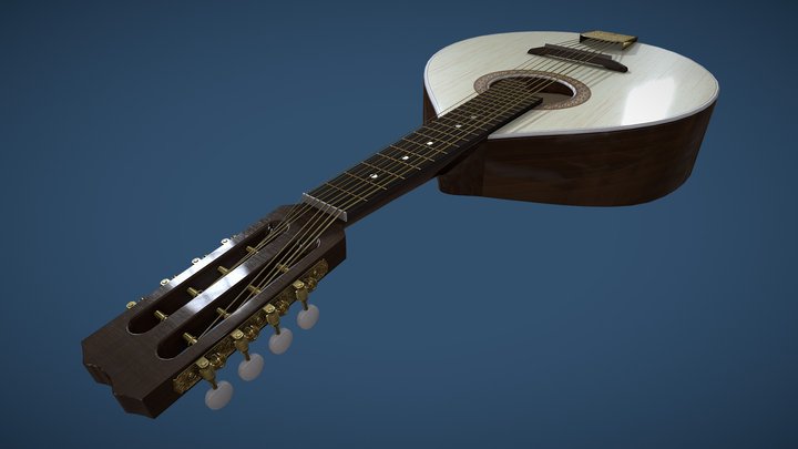 [Free] Portuguese Mandolin #02 3D Model