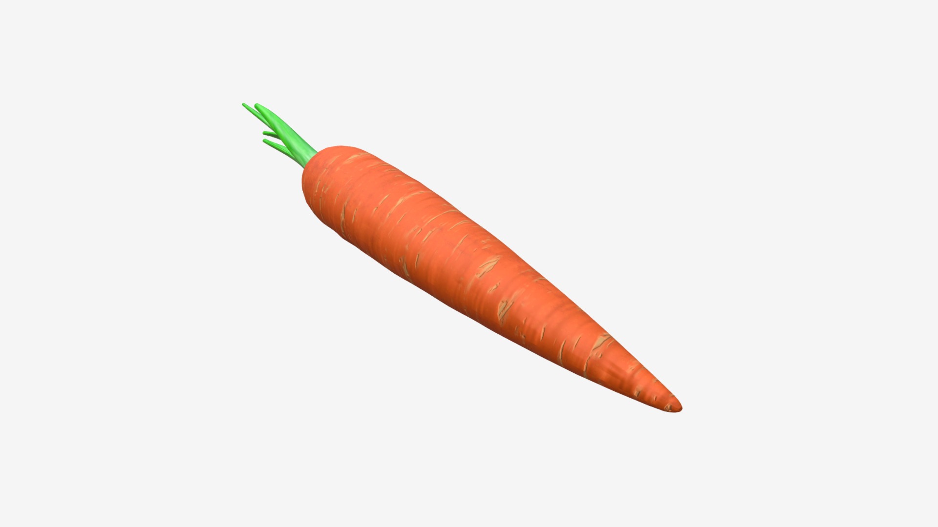 3D model Carrot 01 - This is a 3D model of the Carrot 01. The 3D model is about a carrot with a green stem.