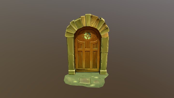 Fantasy garden door 3D Model
