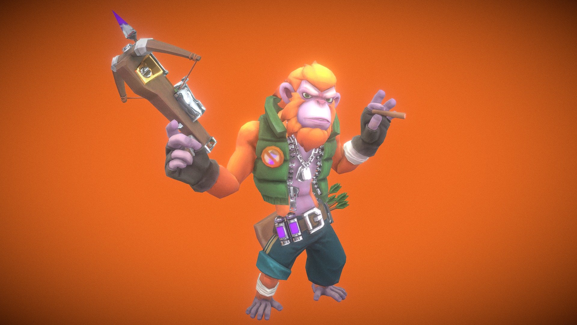 Monkey Archer - Buy Royalty Free 3D model by Luna Studio (@StudioLuna ...