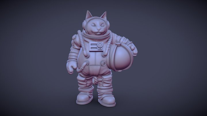 Astronaut Cat 3D Model