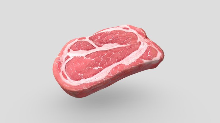Raw Steak 3 3D Model
