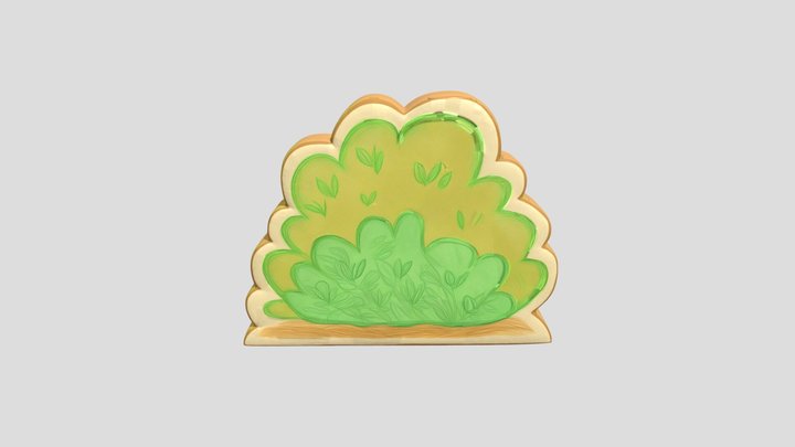Bush Illustration 3D Model