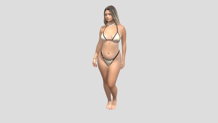 Beige Bikini Studio Portrait – Modello 3D gratuito STL