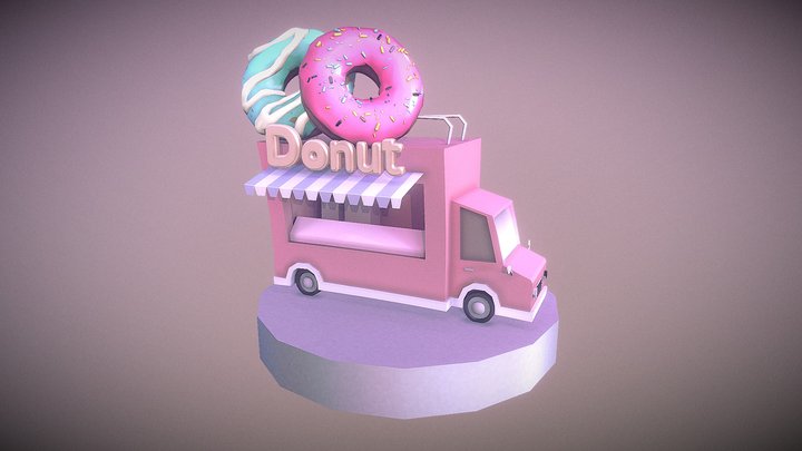 donut car sell 3D Model