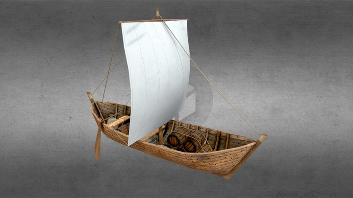 Bruge Boot Ship 3D Model