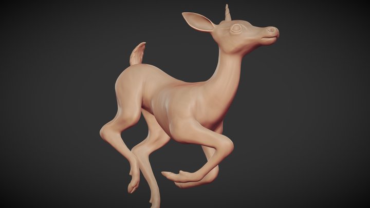 Deer Fawn 3D Model