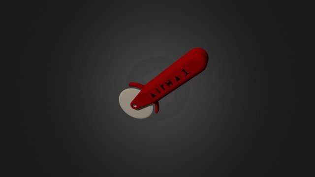 Alpha1: Redesigned Pizza Cutter 3D Model