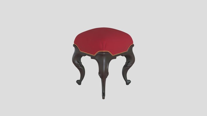 Antique stool 3D Model