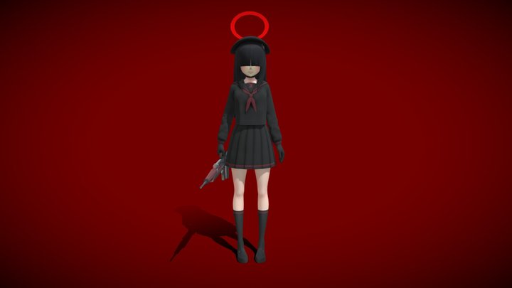 blue archive justice mob 3D Model