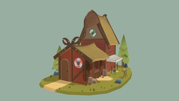 Viking Fisher House 3D Model