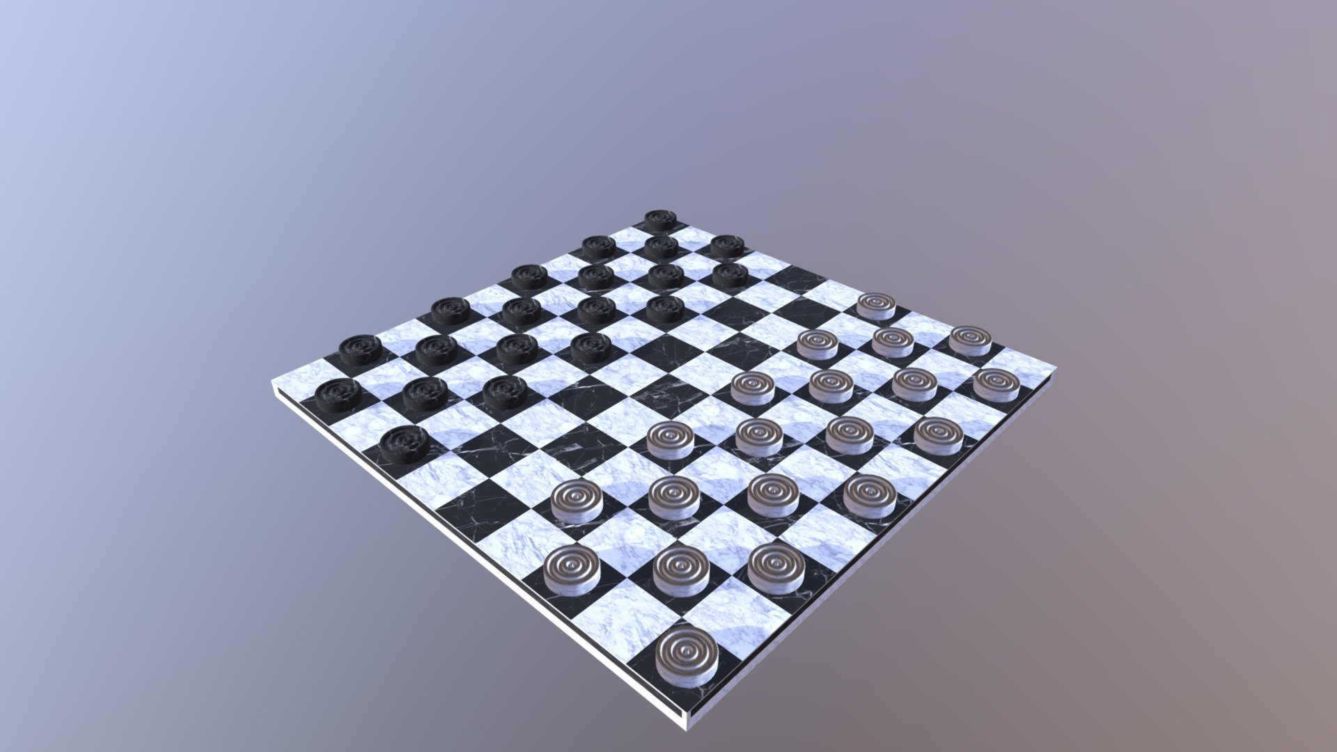 Checkers game animated