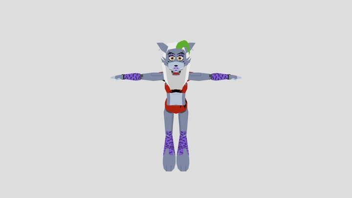 Roxanne Wolf - Low Poly Commission 3D Model