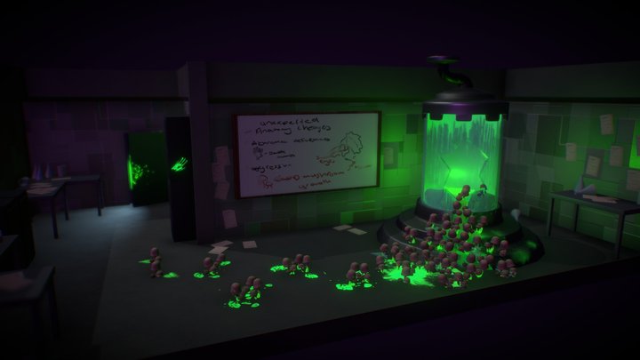 Lab scene 3D Model