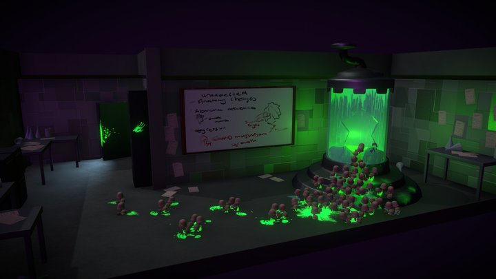 Lab scene 3D Model