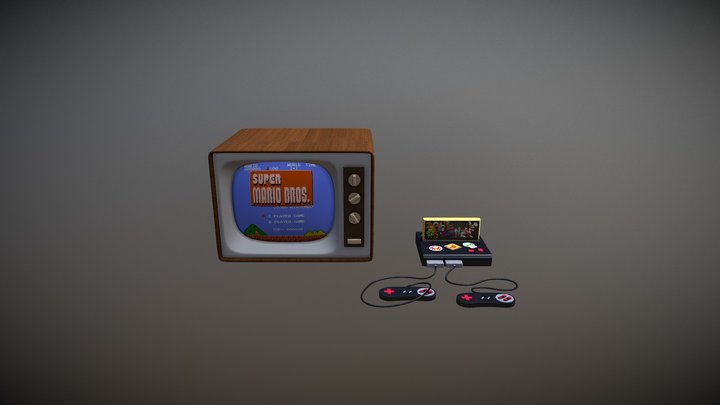 retro video game console 3D Model